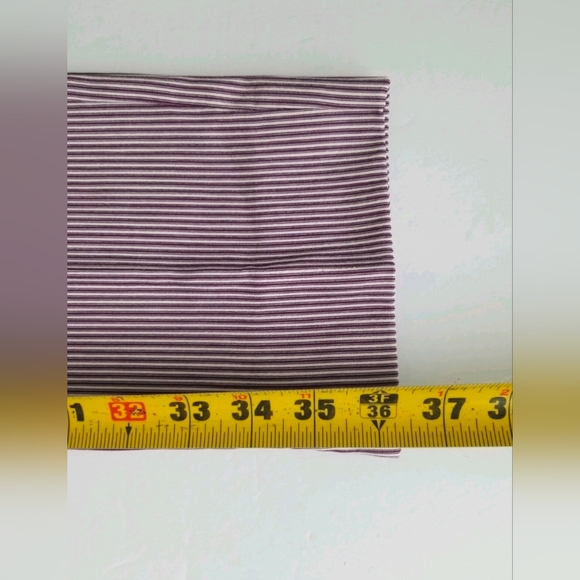 Etro Women's Striped Straight-Leg Capri Pants, Lilac/White Cotton/Spandex Sz 38 - Picture 10 of 16